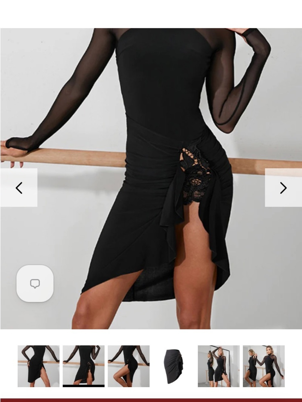 Asymmetrical dance skirt